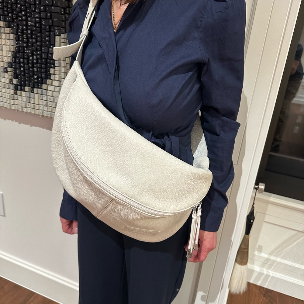 New Vilebrequin Leather Cross-body/ bag|/purse White Leather Shoulder Bag